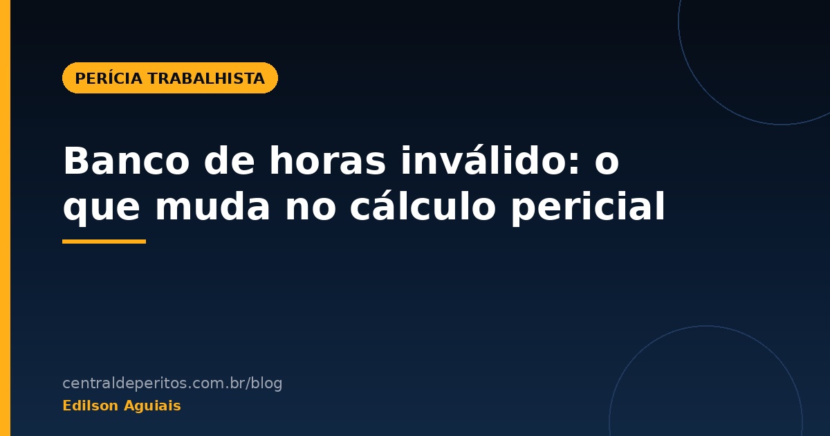 Ilustração sobre banco de horas trabalhista e cálculo pericial de horas extras