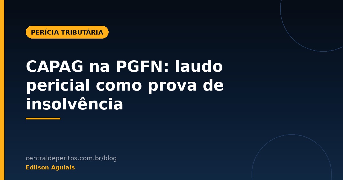 Ilustração representando a análise de CAPAG e laudo pericial de insolvência na PGFN