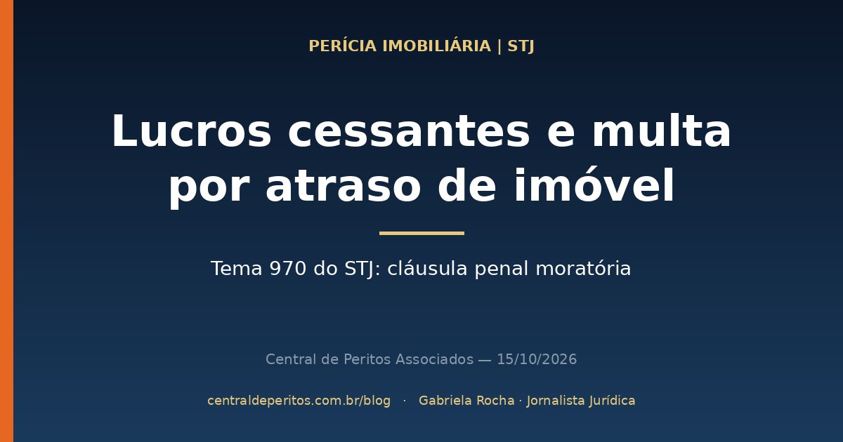 Capa: Tema 970 do STJ, cláusula penal moratória e lucros cessantes no atraso da entrega de imóvel na planta, REsp 1.635.428/SC e REsp 1.498.484/DF