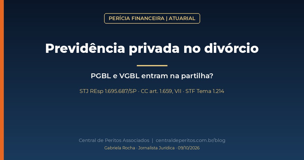 Previdência privada no divórcio: PGBL e VGBL entram na partilha?