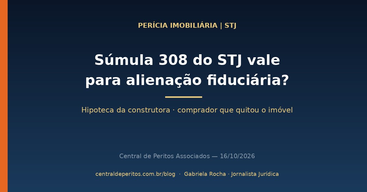 Capa: Súmula 308 do STJ, hipoteca da construtora, alienação fiduciária e o comprador que quitou o imóvel na planta, decisões da Terceira e da Quarta Turma