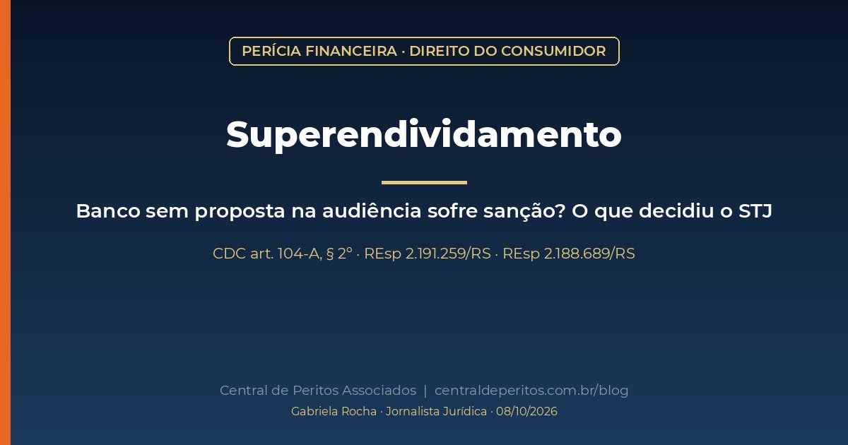 Superendividamento: banco sem proposta na audiência sofre sanção?